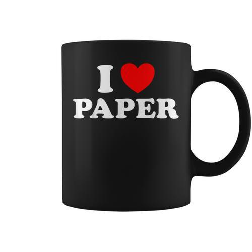 I Love Paper Page Book Drawing Handmade Art Craft News Graphic Print Coffee Mug - Bookorys AU