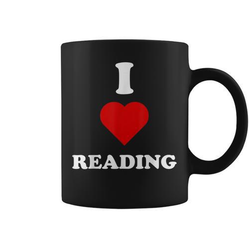 I Love Reading Books Reading Graphic Print Coffee Mug - Bookorys