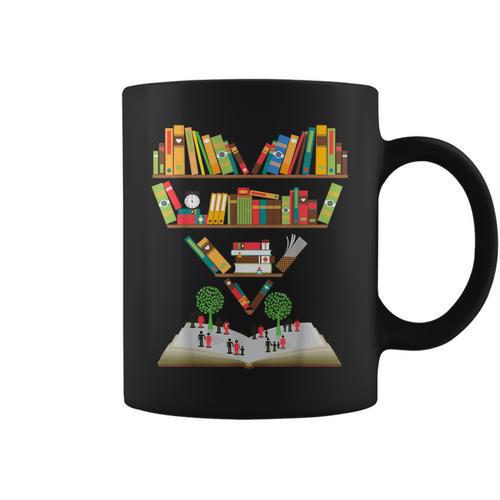 I Love Reading Heart Love Books l Books Lovers Graphic Print Coffee Mug - Bookorys