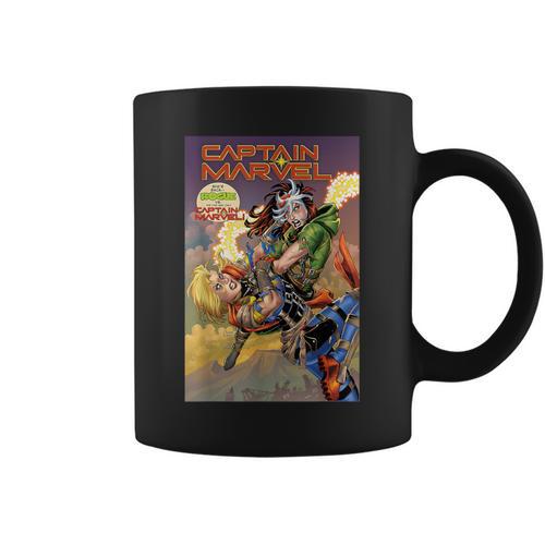 Marvel Captain Marvel Versus Rogue Revenge Comic Book Cover Graphic Print Coffee Mug - Bookorys UK