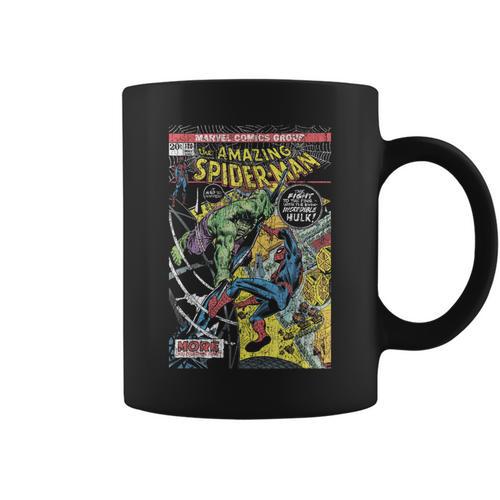 Marvel Comics Spider-Man And Hulk Retro Comic Book Cover Graphic Print Coffee Mug - Bookorys DE