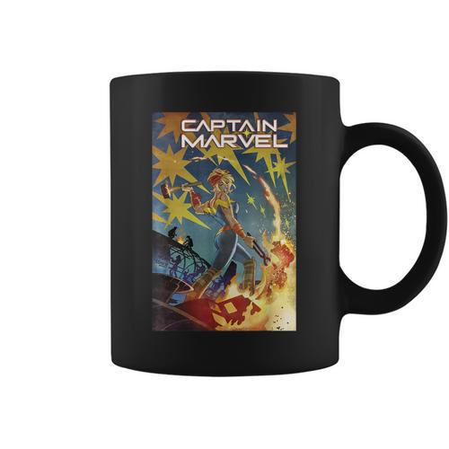 Marvel Comixology Captain Marvel She-Hulk Comic Book Cover Graphic Print Coffee Mug - Bookorys UK