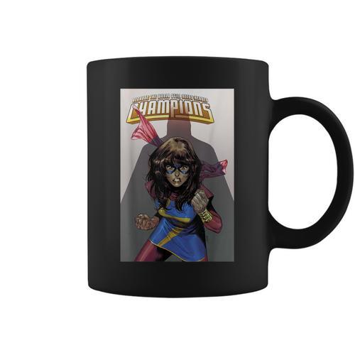 Marvel Comixology Champions Ms Marvel Comic Book Cover Graphic Print Coffee Mug - Bookorys