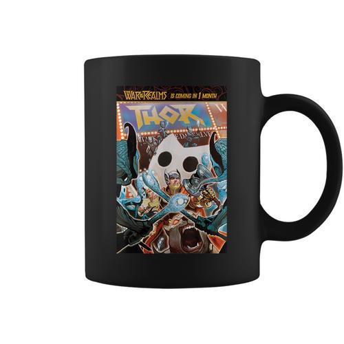 Marvel Comixology Thor Theater Comic Book Cover Graphic Print Coffee Mug - Bookorys