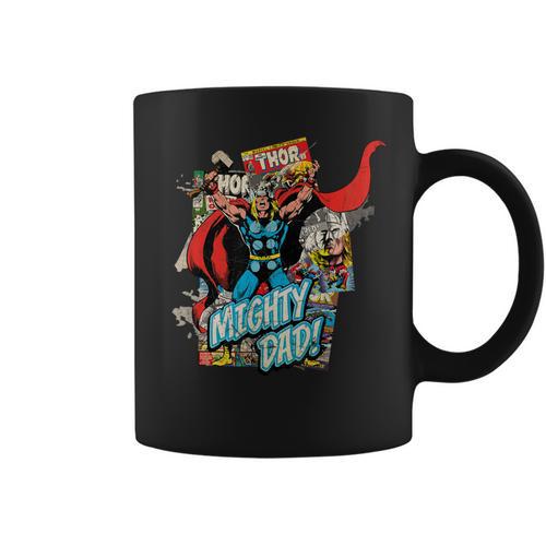 Marvel Thor Mighty Dad Comic Book Father's Day Graphic Print Coffee Mug - Bookorys UK