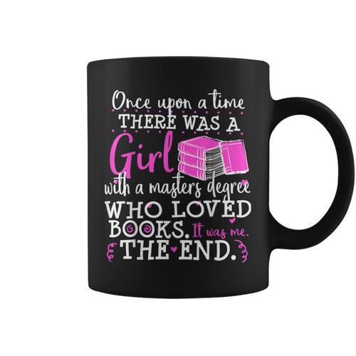 Masters Degree Graduation Book Lover Nerd Reader Geek Graphic Print Coffee Mug - Bookorys UK
