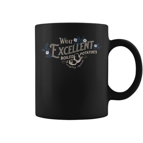 Meme Book Lovers For Women What Excellent Boiled Potatoes Exemplary Vegetable Small Graphic Print Coffee Mug - Bookorys