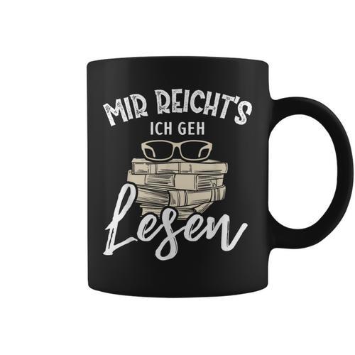 Mir Reicht's Ich Geh Lesen Books Reading Fan Bookworm Graphic Print Coffee Mug - Bookorys