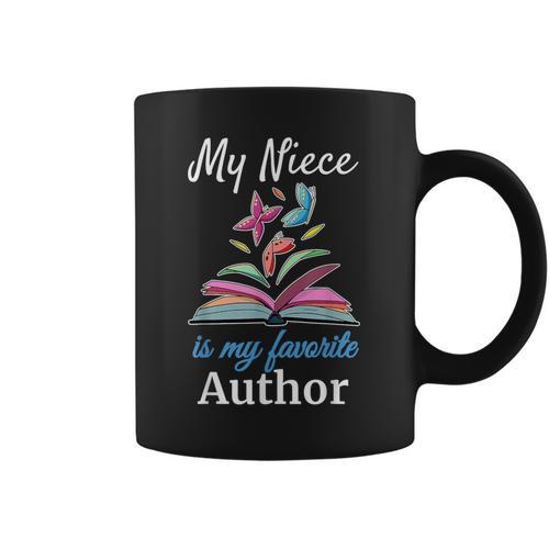 My Niece Is My Favorite Author For Book Lovers Graphic Print Coffee Mug - Bookorys