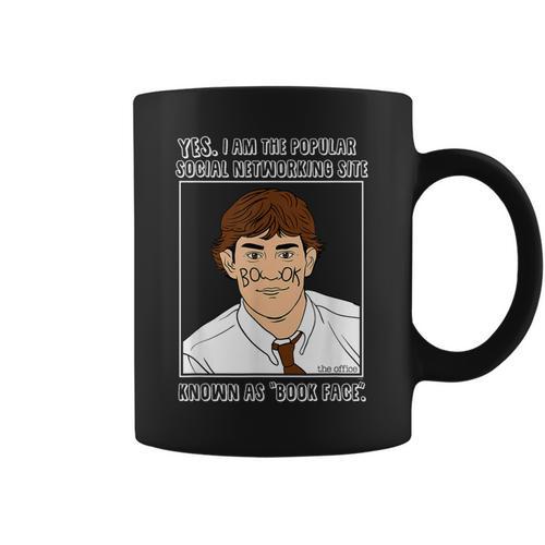 The Office Book Face Jim Graphic Print Coffee Mug - Bookorys DE