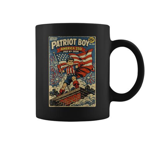 Patriot Boy America 250 July 4th 2026 Comic Book Style Shirt Graphic Print Coffee Mug - Bookorys AU