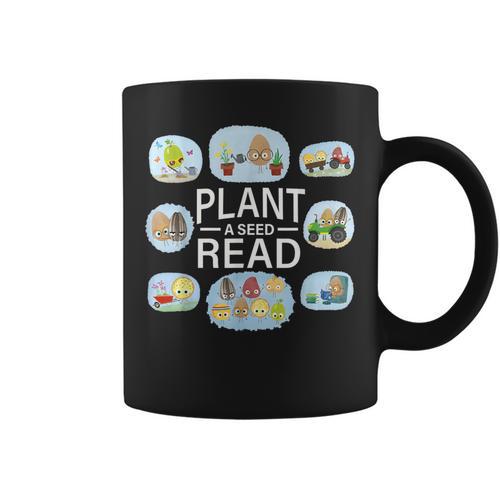 Plant A Seed Read Summer Reading 2026 Cute Farm Tractor Book Graphic Print Coffee Mug - Bookorys DE
