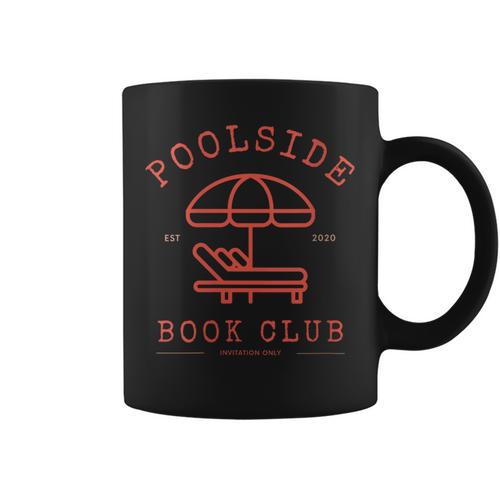 Poolside Book Club Summer Reading Book Lover Swimming Shirt Graphic Print Coffee Mug - Bookorys
