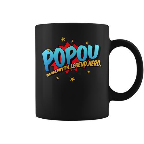 Popou Grandpa Man Myth Legend Hero Pop Art Comic Book Graphic Print Coffee Mug - Bookorys UK