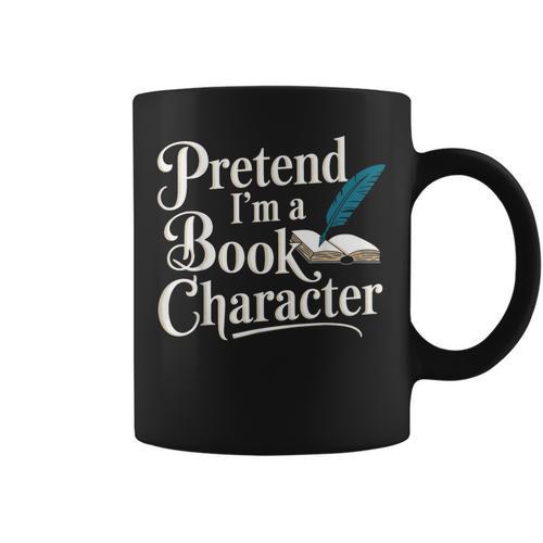 Pretend I'm A Book Character Graphic Print Coffee Mug - Bookorys CA