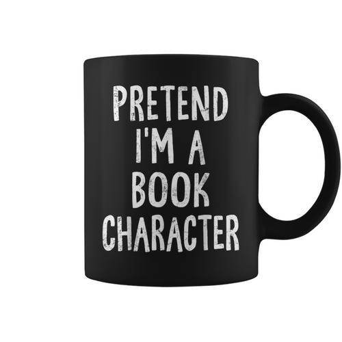Pretend I'm A Book Character Lazy Easy Halloween Costume Graphic Print Coffee Mug - Bookorys