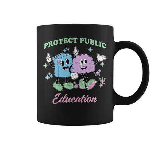 Protect Public Education Public Library Read Banned Books Graphic Print Coffee Mug - Bookorys