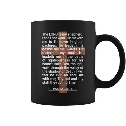 Psalm 23 The Book Of Psalms 23 Graphic Print Coffee Mug - Bookorys
