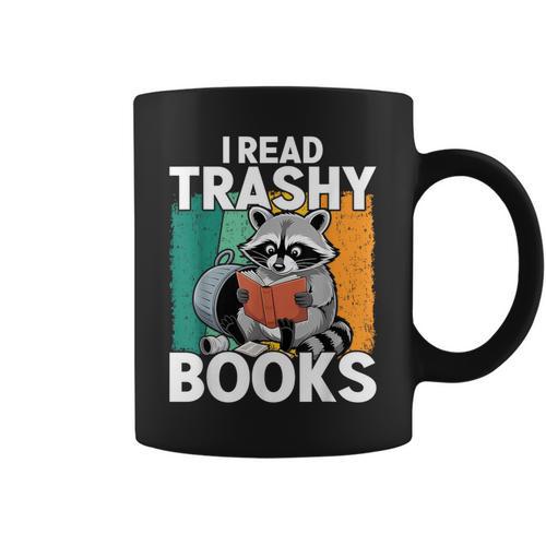 Raccoon Smutty Book Lover Spicy Romance Novels Women's Graphic Print Coffee Mug - Bookorys AU