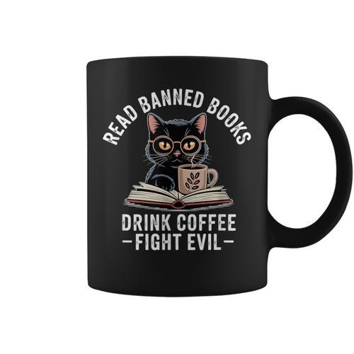 I Read Banned Books Lover Bookworm Love Banned Books Graphic Print Coffee Mug - Bookorys
