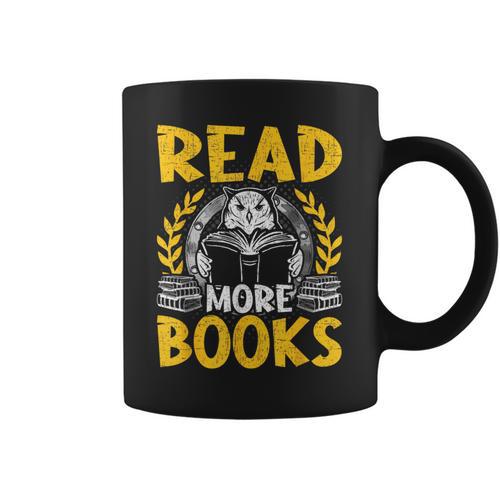 Read More Books Book Lovers Reading Graphic Print Coffee Mug - Bookorys UK