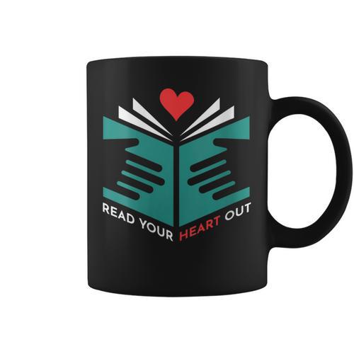 Read Your Heart Out Book Lover Reading Graphic Print Coffee Mug - Bookorys CA