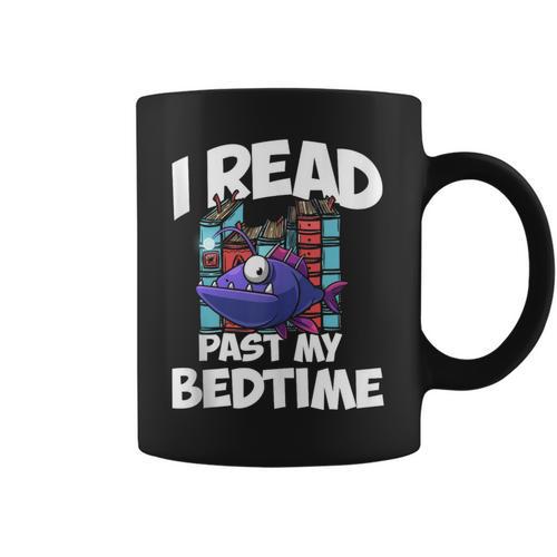 I Read Past My Bedtime Book Bookworm Graphic Print Coffee Mug - Bookorys UK