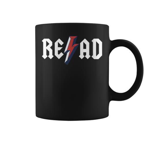 Read Rock N Roll Reading Rock Star Books Lover Graphic Print Coffee Mug - Bookorys UK