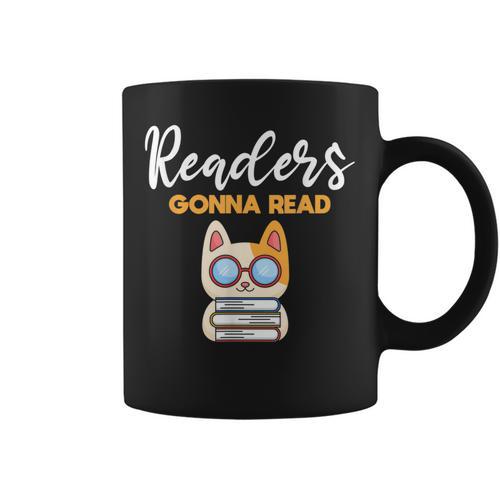 Readers Gonna Read Cat & Book Lover Graphic Print Coffee Mug - Bookorys AU