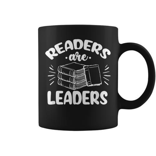 Readers Are Leaders Books Reading Librarian Teacher Bookworm Men Women Kids Graphic Print Coffee Mug - Bookorys DE