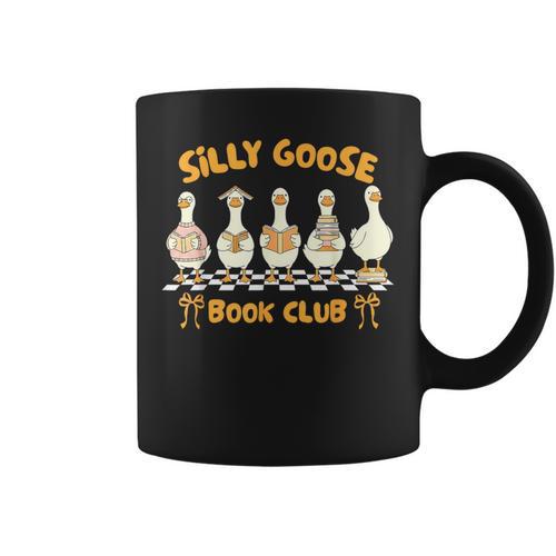 Reading Book Lover Bookish Reader Silly Goose Book Club Graphic Print Coffee Mug - Bookorys