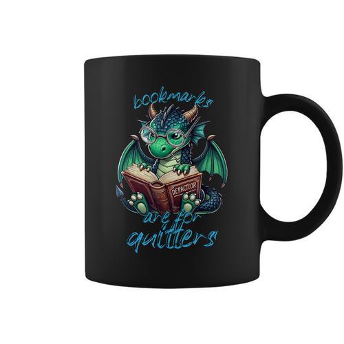 Reading Bookmarks Are For Quitters Book Mark Graphic Print Coffee Mug - Bookorys