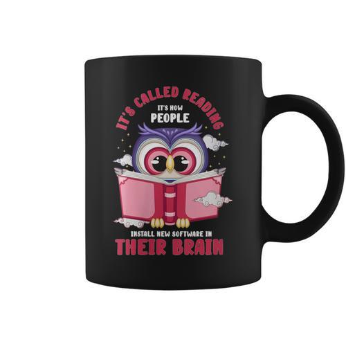 Reading Books Or It's Called Reading It's How People Install Graphic Print Coffee Mug - Bookorys