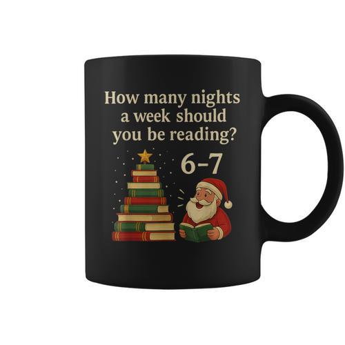 Reading Christmas Tree Book– Reading 6 7 Meme Graphic Print Coffee Mug - Bookorys