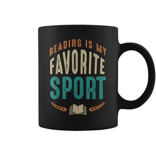 Reading Is My Favorite Sport Book Lover Reading Teacher For Men Women Kids Graphic Print Coffee Mug - Bookorys