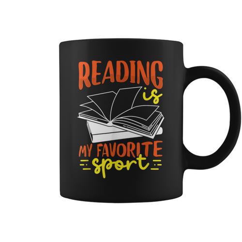 Reading Is My Favorite Sport Bookworm Book Reading Graphic Print Coffee Mug - Bookorys AU