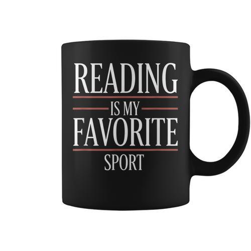 Reading Is My Favorite Sport Literary Reader Book Lover Graphic Print Coffee Mug - Bookorys CA