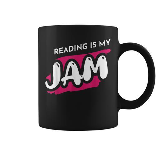 Reading Is My Jam Book Lover And Reading Teacher Men Women Kids Graphic Print Coffee Mug - Bookorys