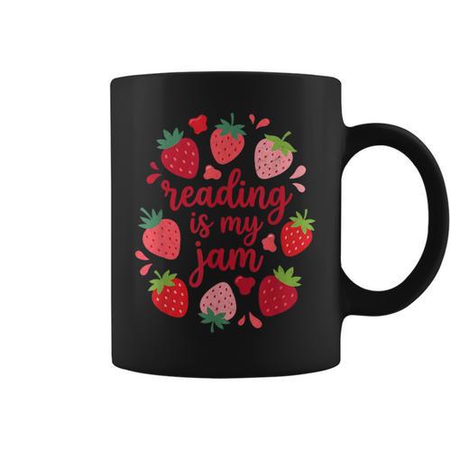 Reading Is My Jam I Love To Read Books Lover Girl Graphic Print Coffee Mug - Bookorys