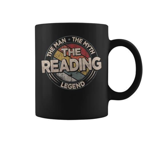 The Reading Legend Retro Books Men Reading Graphic Print Coffee Mug - Bookorys DE