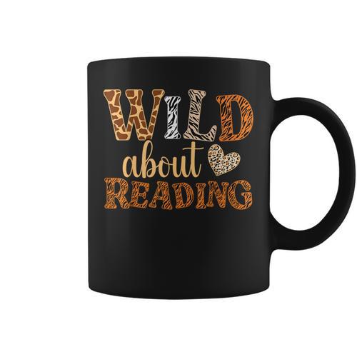 Reading Lover Wild About Reading Reading Books And Bookworm Graphic Print Coffee Mug - Bookorys