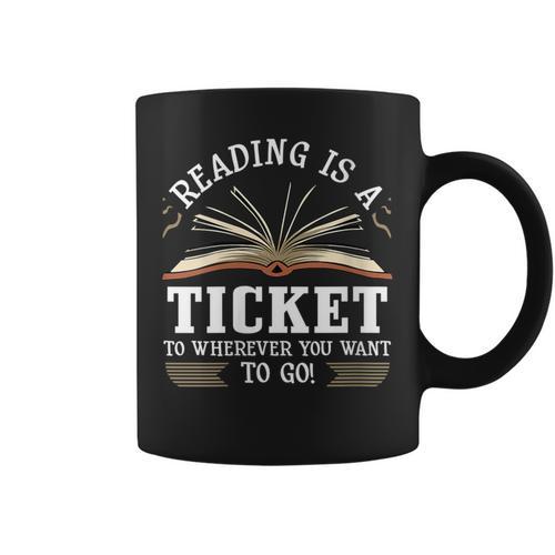 Reading For Men Women Cool Book Reader Teacher Graphic Print Coffee Mug - Bookorys