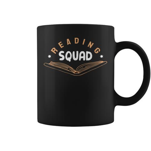 Reading Squad Book Lover And Reading Teacher Men Women Graphic Print Coffee Mug - Bookorys UK