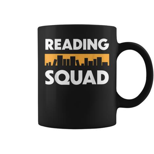 Reading Squad Book Lover And Reading Teacher For Men Women Kids Graphic Print Coffee Mug - Bookorys