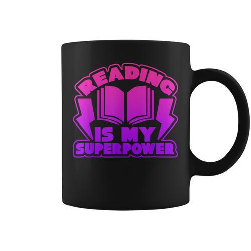 Reading Is My Superpower Graphic Book T-Shirt Graphic Print Coffee Mug - Bookorys CA