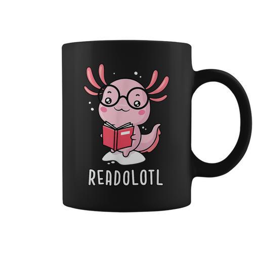 Readolotl Cute Axolotl Book Lover Graphic Print Coffee Mug - Bookorys CA