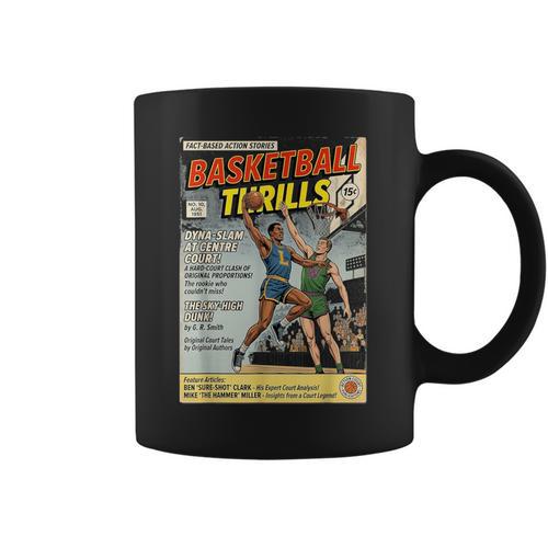 Retro Basketball Player Comic Book Style Dunker Graphic Graphic Print Coffee Mug - Bookorys UK