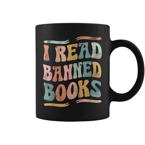 Retro I Read Banned Books Shirt Graphic Print Coffee Mug - Bookorys DE