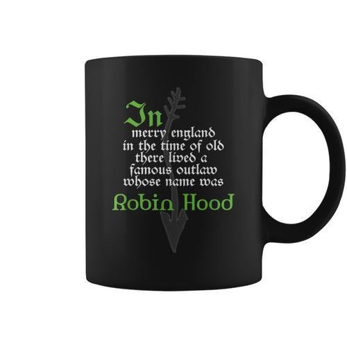 Robin Hood T Shirt For Book Lovers And Literature Fans Graphic Print Coffee Mug - Bookorys