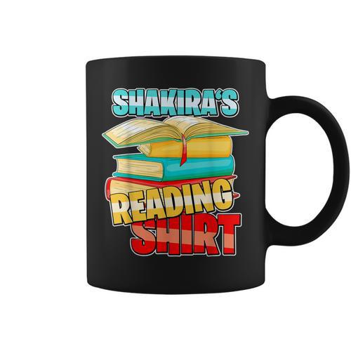 Shakira's Reading Shirt Personalized Book Reading Graphic Print Coffee Mug - Bookorys